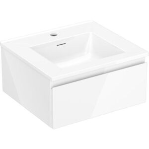 MEXEN/S Orio koupelnová skříňka 50 cm s umyvadlem Otis, 1 šuplík, bílá lesk 91A10-05023-1-BF00-W18M00 obraz