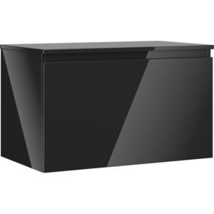 MEXEN/S Orio koupelnová skříňka pod umyvadlo 80 cm s deskou, 1 šuplík, černá lesk 91A10-08047-1-BFC70 obraz