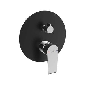 Laveo Largo Podomítková sprchová baterie s přepínačem, černá/ chrom BAH_70PD obraz
