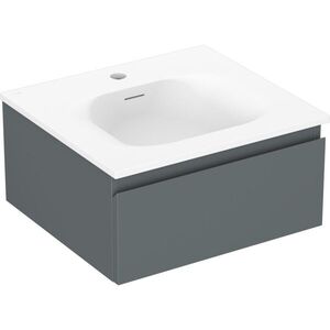 MEXEN/S Orio koupelnová skříňka 50 cm s umyvadlem Vela, 1 šuplík, grafit mat/bílá mat 91A10-05023-1-BF66-W23M01 obraz
