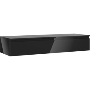 MEXEN/S Orio koupelnová skříňka pod umyvadlo 140 cm s deskou, 1 šuplík, černá lesk 91A10-14023-1-BFC70 obraz