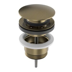 SAPHO Umyvadlová výpust 5/4“, click-clack, velká zátka, 10-65, zlato mat CV1002G obraz