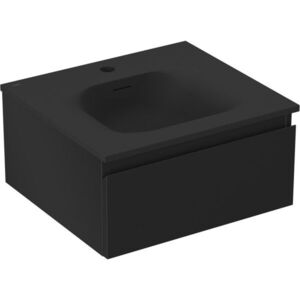 MEXEN/S Orio koupelnová skříňka 50 cm s umyvadlem Vela, 1 šuplík, černá mat 91A10-05023-1-BF71-W23M71 obraz