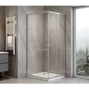AQUALINE AGGA obdélníková sprchová zástěna 900x800, čiré sklo HLF809Y obraz