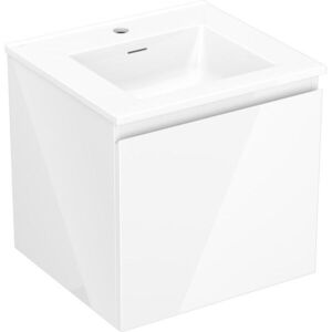 MEXEN/S Orio koupelnová skříňka 50 cm s umyvadlem Otis, 1 šuplík, bílá lesk 91A10-05047-1-BF00-W18M00 obraz