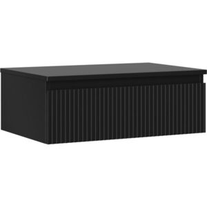 MEXEN/S Rivel koupelnová skříňka pod umyvadlo 70 cm s deskou, 1 šuplík, reliéf , černá mat 91A20-07023-1-BFC71 obraz