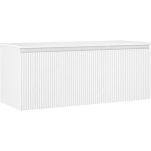 MEXEN/S Rivel koupelnová skříňka pod umyvadlo 120 cm s deskou, 1 šuplík, reliéf , bílá mat 91A20-12047-1-BFC01 obraz