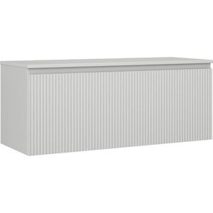 MEXEN/S Rivel koupelnová skříňka pod umyvadlo 120 cm s deskou, 1 šuplík, reliéf , šedá mat 91A20-12047-1-BFC62 obraz