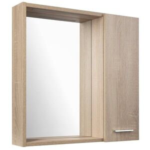 AQUALINE ZOJA/KERAMIA FRESH STRIP galerka s LED osvětlením, 60x60x14cm, pravá, dub platin 45028S obraz