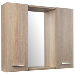 AQUALINE ZOJA/KERAMIA FRESH STRIP galerka s LED osvětlením, 70x60x14cm, dub platin 45029S obraz