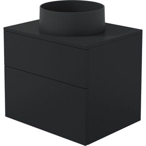 DEANTE Prizma černá koupelnová skříňka, s granitovým umyvadlem 360 mm; SDNB6SNU4S obraz