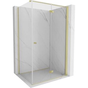 MEXEN/S Mist-F sprchový kout skládací dveře pravá 85 x 95, transparent, zlato 8A6T-085-095-50-00-P obraz