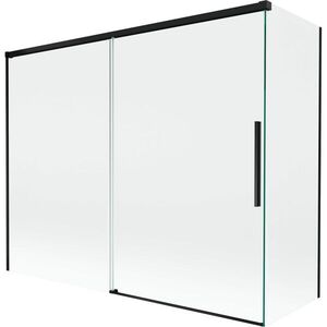 MEXEN/S Rox vanová zástěna 2-křídlová posuvná 190 + 80 x 150, transparent, černá 8C9-190-080-70-00 obraz
