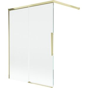 MEXEN/S Rox vanová zástěna 2-křídlová posuvná 120 x 150, transparent, zlatá 8C9-120-003-50-00 obraz