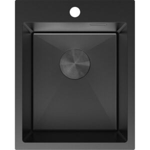 MEXEN Solix ocelový dřez 1-bowl 400 x 500 mm, černá 6406401000-70 obraz