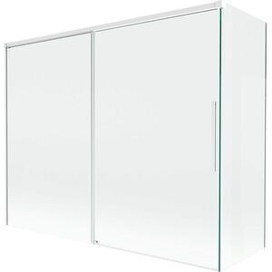 MEXEN/S Rox vanová zástěna 2-křídlová posuvná 190 + 90 x 150, transparent, bílá 8C9-190-090-20-00 obraz