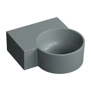 OMNIRES OVO M+ umyvadlo na desku/závěsné levé, 33 x 34 cm, ash grey mat; OVO335UWLAG obraz