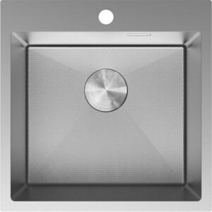 MEXEN Solix ocelový dřez 1-bowl 500 x 500 mm, nerez HC 6407501000-01HC obraz