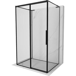 MEXEN/S Rox-3S L sprchový kout 3 stěnný , posuvný levá 120 x 70, černá okraj, černá 8C2L-120-070-70-70-3S-L obraz