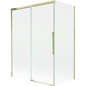 MEXEN/S Rox vanová zástěna 2-křídlová posuvná 120 + 70 x 150, transparent, zlatá 8C9-120-070-50-00 obraz