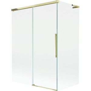 MEXEN/S Rox L vanová zástěna 2-křídlová posuvná 120 + 70 x 150, transparent, zlatá 8C9L-120-070-50-00 obraz