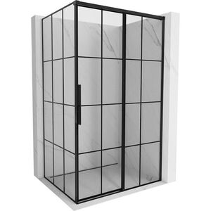 MEXEN/S Rox sprchový kout posuvný pravá 115 x 85, černá kratka, černá 8C2-115-085-70-77-P obraz