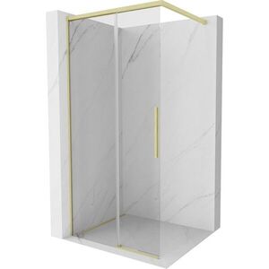 MEXEN/S Rox Sprchová zástěna WALK-IN 80 x 200, transparent 8 mm, zlato kartáčovaná 8C2-080-003-55-00 obraz