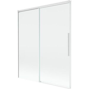 MEXEN/S Rox vanová zástěna 2-křídlová posuvná 140 x 150, transparent, bílá 8C9-140-001-20-00 obraz