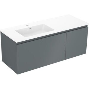 MEXEN/S Orio koupelnová skříňka 120 cm s umyvadlem Otis levá, 1S, 1D, grafit mat/bílá mat 91A13-12047-3-BBFF66-W18L01 obraz