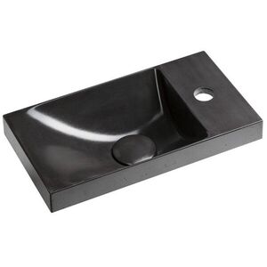 SAPHO AGOS betonové umývátko 40x22cm, levé/pravé, antracit pololesk AS40016 obraz