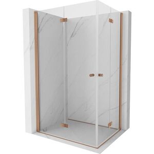 MEXEN/S Mist-F Duo sprchový kout skládací dveře levá 120 x 95, transparent, měď kartáčovaná 8A6-120L-095P-65-00 obraz
