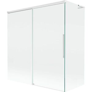 MEXEN/S Rox L vanová zástěna 2-křídlová posuvná 150 + 70 x 150, transparent, bílá 8C9L-150-070-20-00 obraz