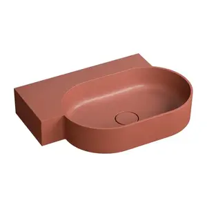 OMNIRES OVO M+ umyvadlo na desku/závěsné levé, 64 x 44 cm, terracotta mat; OVO645UWLTE obraz