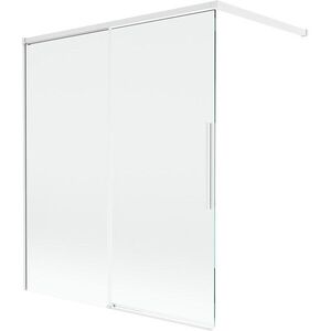 MEXEN/S Rox vanová zástěna 2-křídlová posuvná 140 x 150, transparent, bílá 8C9-140-003-20-00 obraz
