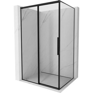 MEXEN/S Rox sprchový kout posuvný levá 110 x 95, černá okraj, černá 8C2-110-095-70-70-L obraz