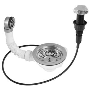 Bruckner Dřezová výpust 6/4", s přepadem a ovládáním, nerez 155.122.1 obraz