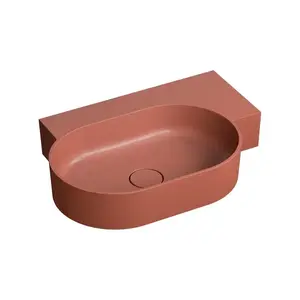 OMNIRES OVO M+ umyvadlo na desku/závěsné pravé, 64 x 44 cm, terracotta mat; OVO645UWPTE obraz