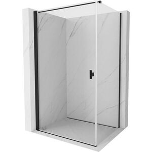 MEXEN/S Mist-B sprchový kout dveře křídlové 75 x 120, transparent, černá 8A2T-075-120-70-00 obraz