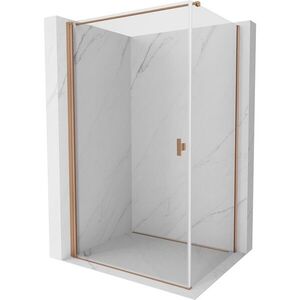 MEXEN/S Mist-B sprchový kout dveře křídlové 80 x 70, transparent, měď kartáčovaná 8A2T-080-070-65-00 obraz