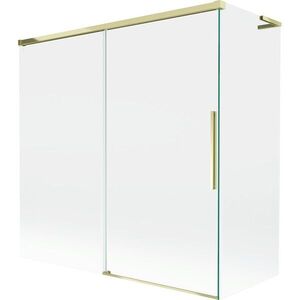 MEXEN/S Rox L vanová zástěna 2-křídlová posuvná 160 + 75 x 150, transparent, zlatá 8C9L-160-075-50-00 obraz