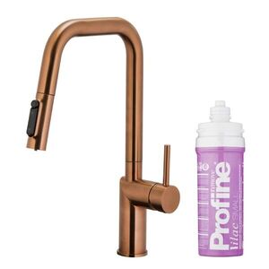 KFA Duero pure style pull-out bat. kuchyňská filtrující, broušené růžové zlato + filtr profine lila 6623-315-34 obraz