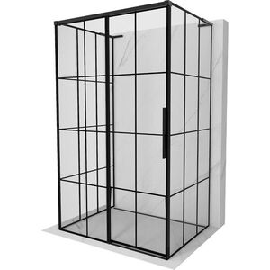 MEXEN/S Rox-3S L sprchový kout 3 stěnný , posuvný levá 145 x 95, černá kratka, černá 8C2L-145-095-70-77-3S-L obraz