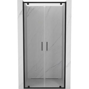 MEXEN Exo sprchové dveře křídlové120, transparent, černá 8182-120-000-70-00 obraz