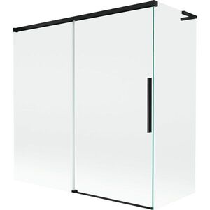 MEXEN/S Rox L vanová zástěna 2-křídlová posuvná 160 + 75 x 150, transparent, černá 8C9L-160-075-70-00 obraz