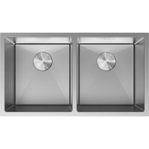 MEXEN Binox ocelový dřez 2-bowl 800 x 450 mm, nerez 6421802000-01 obraz