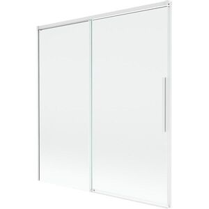MEXEN/S Rox vanová zástěna 2-křídlová posuvná 150 x 150, transparent, bílá 8C9-150-001-20-00 obraz