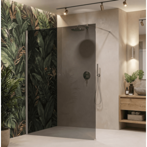 REA/S Sprchová zástěna Flexi Grey / Chrome 130 KPL-K99081 obraz