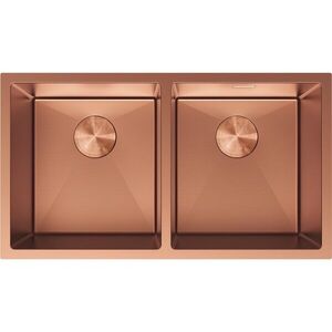 MEXEN Binox ocelový dřez 2-bowl 800 x 450 mm, měď 6421802000-65 obraz