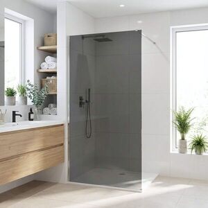 REA/S Sprchová zástěna Flexi Grey / Chrome 100 KPL-K99084 obraz