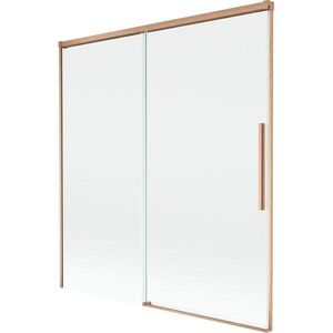 MEXEN/S Rox vanová zástěna 2-křídlová posuvná 150 x 150, transparent, měď kartáčovaná 8C9-150-001-65-00 obraz